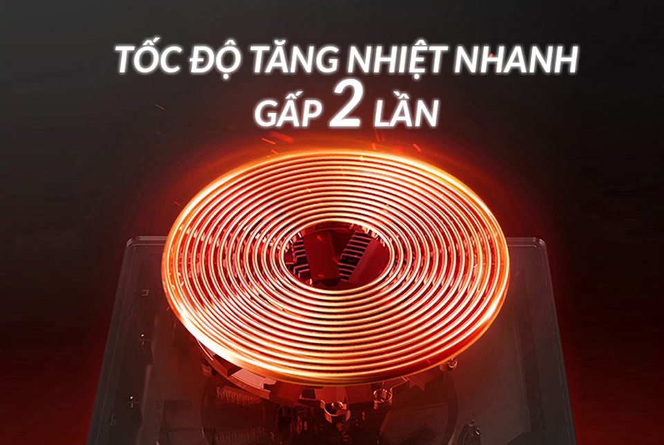 Bếp Điện Từ Eurosun EU-TE398Pro tốc độ tăng nhiệt nhanh gấp 2 lần