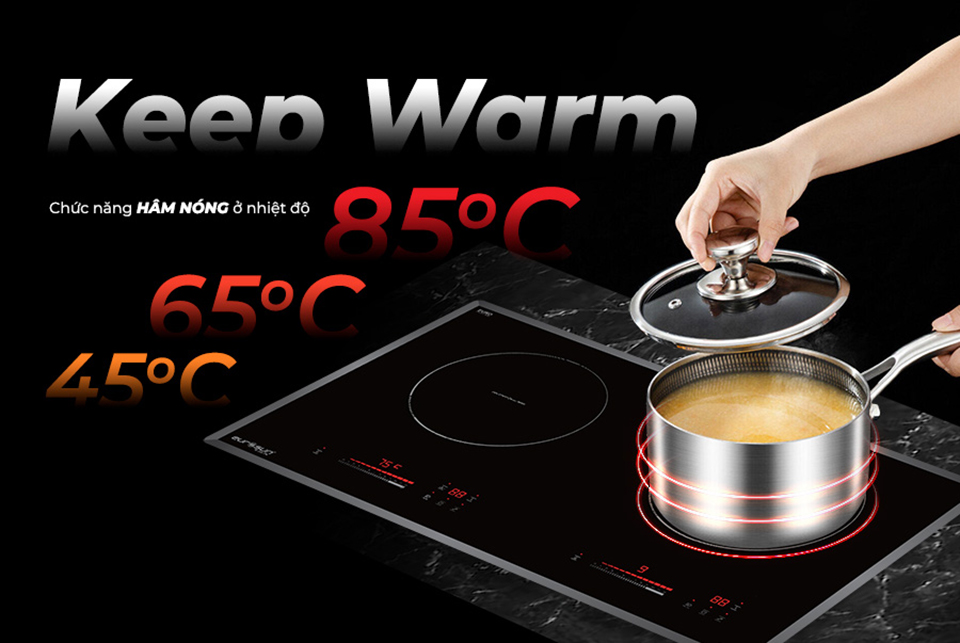 Chức năng hâm nóng Bếp Điện Từ Eurosun EU-TE799Pro
