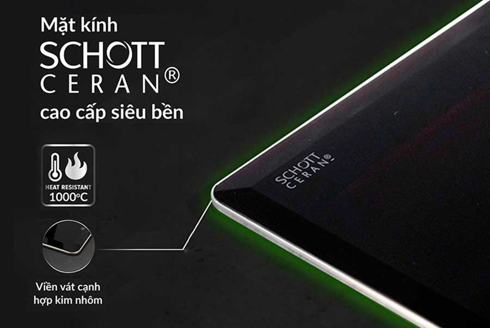 Bếp Điện Từ Eurosun EU-TE887G với mặt kính cao cấp siêu bền