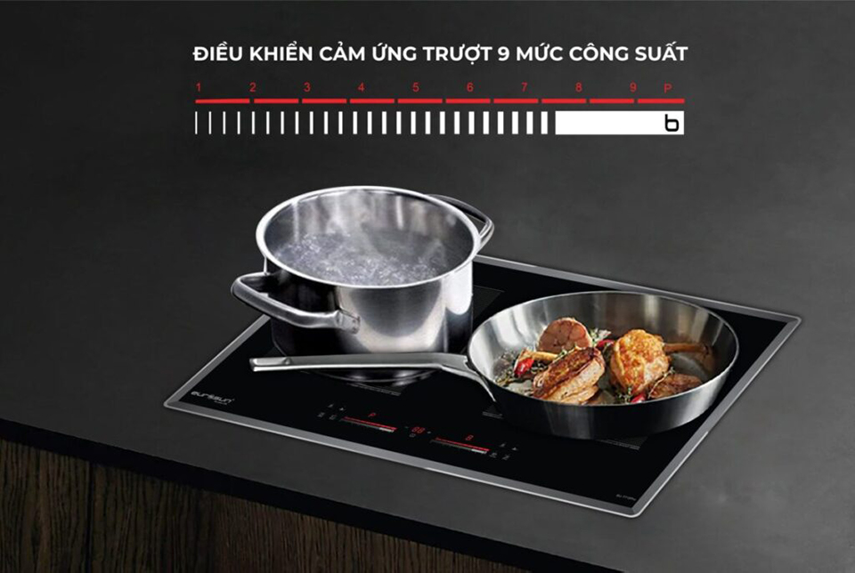 Bếp Từ Eurosun EU-T396Pro với điều khiển cảm ứng trượt 9 mức công suất