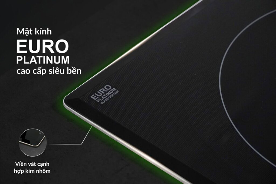 Mặt kính cao cấp siêu bền của Bếp Từ Eurosun EU-T396Pro
