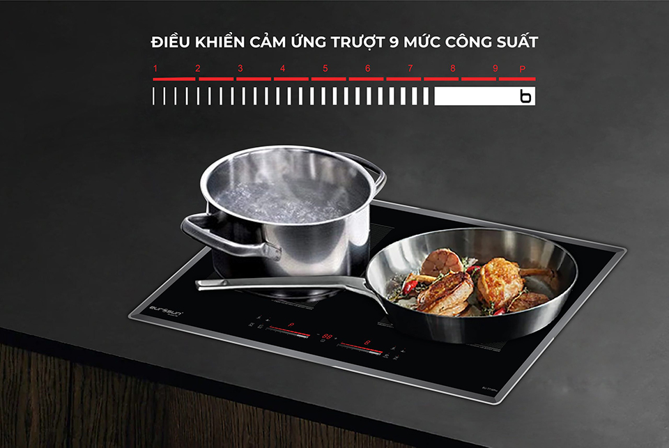 Bếp Từ Eurosun EU-T710Pro điều khiển cảm ứng trượt 9 mức công suất