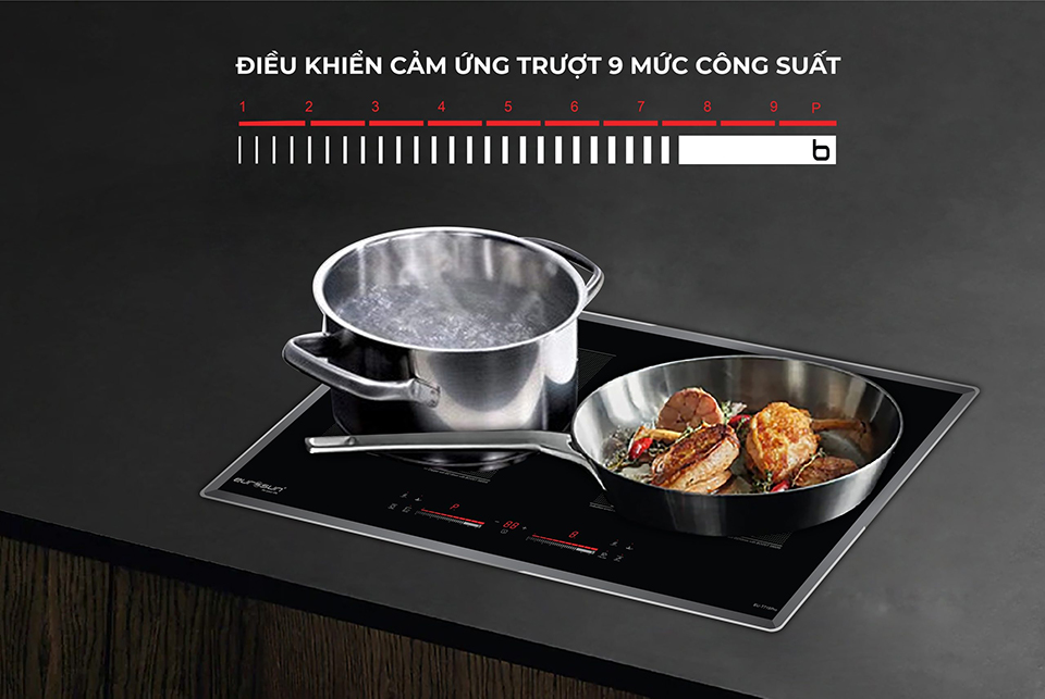 Bếp Từ Eurosun EU-T798 Pro trang bị điều khiển cảm ứng trượt 9 mức công suất
