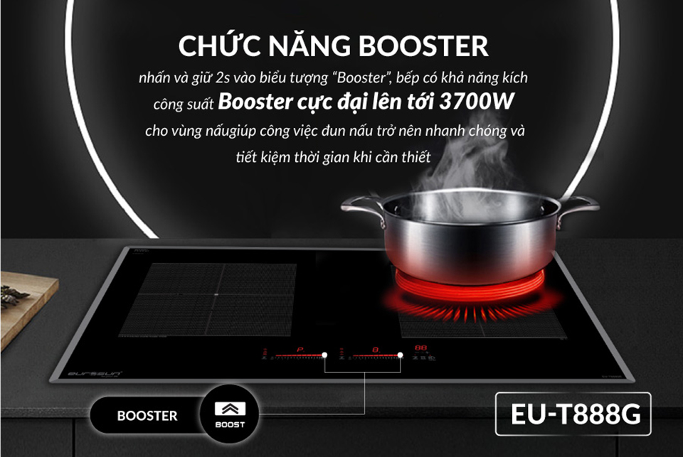 Chức Năng Booster của Bếp Từ Eurosun EU-T888GE