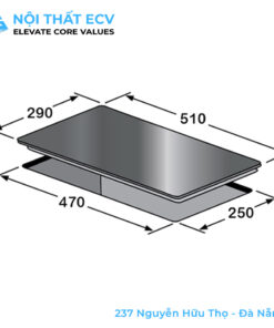 Alternative view of Bếp Từ DOMINO 2 Vùng Nấu EU-T506Do