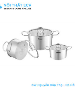 Bộ Nồi 3 Món Inox 304 Cao Cấp - Golden Pro