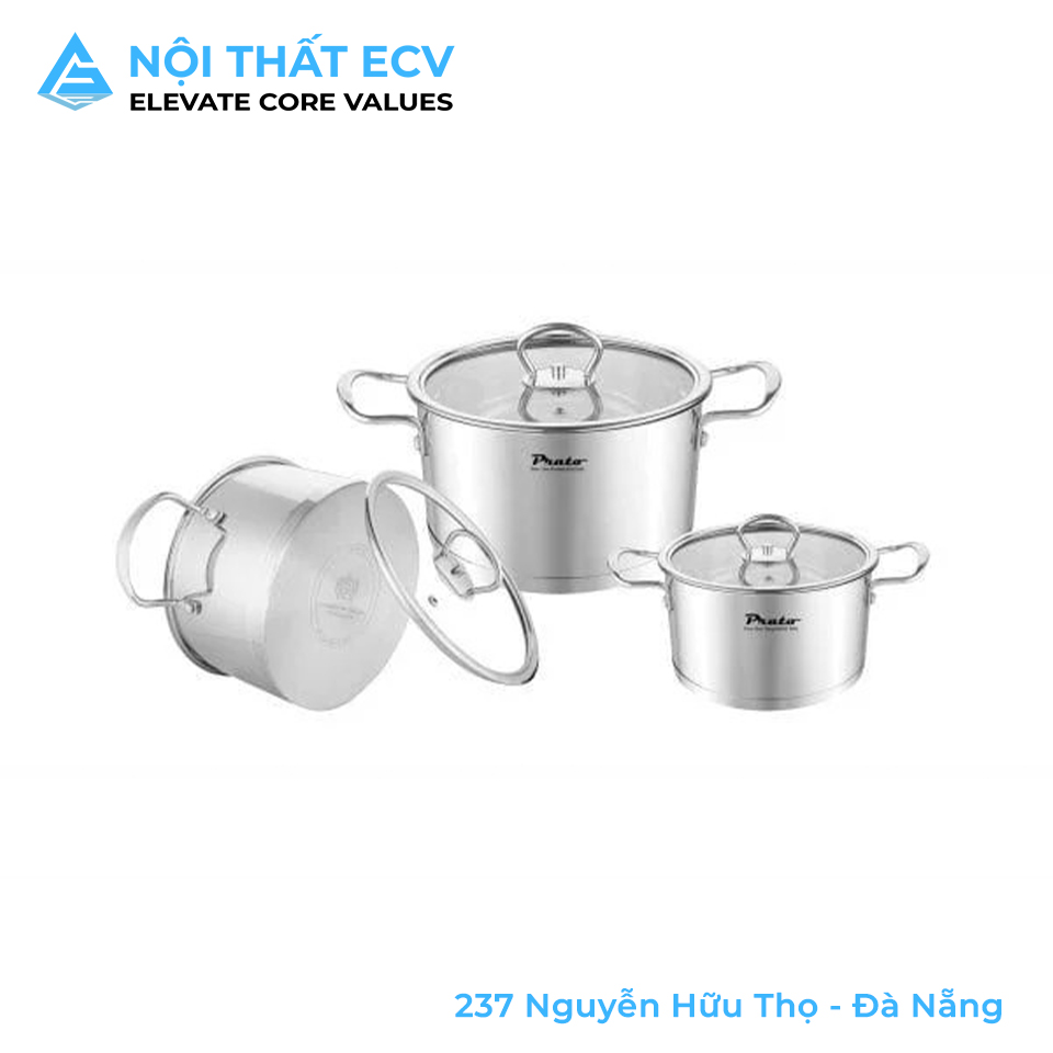 Bộ Nồi 3 Món Inox 304 Cao Cấp - Golden Pro