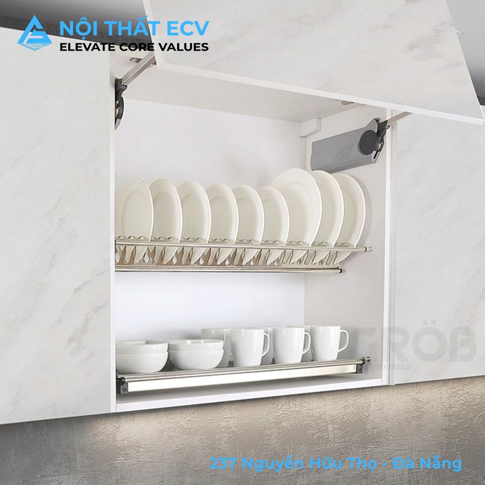 Giá Bát Đĩa Cố Định Inox Dạng Chữ V GROB U-160