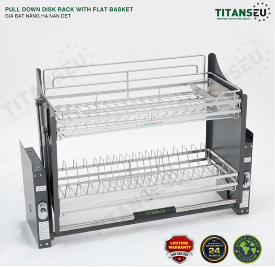 Giá Bát Nâng Hạ Nan Dẹt INOX SUS304 TITAN-Q70S TITANSEU - Ảnh 2