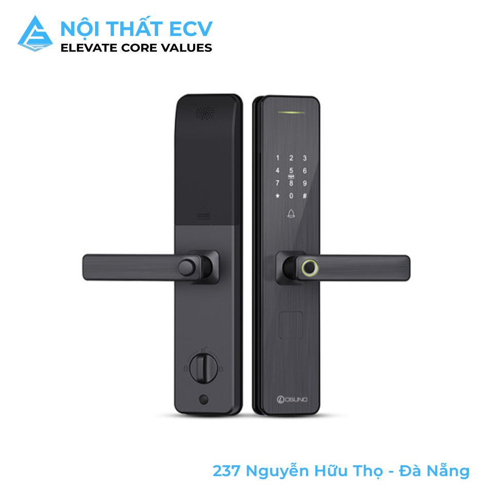 Khóa Vân Tay Điện Tử Osuno OSN-3368 Mở 4 Phương Thức Cho Cửa Gỗ Chung Cư