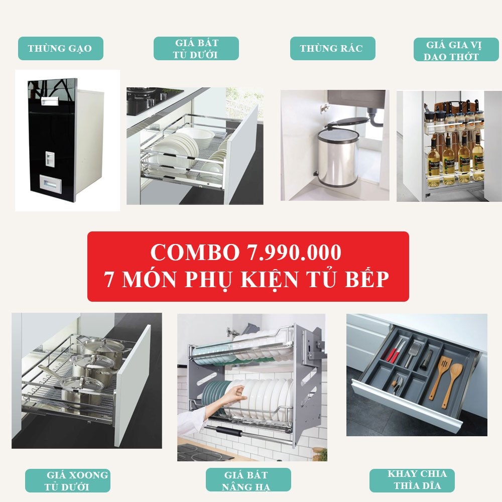 Phụ Kiện Tủ Bếp Eurogold: Bí Quyết Giữ Gìn Không Gian Bếp Gọn Gàng và Sạch Sẽ - Hình 1