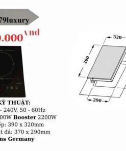 Bếp từ đơn âm Fuger FG979 Luxury – Thiết kế sang trọng, IGBT Siemens Germany